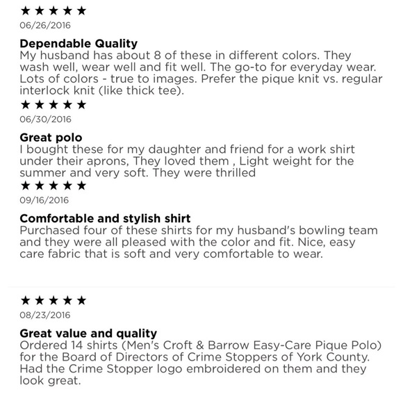 NEW CROFT & BARROW Easy Care Pique Polo Shirt Blue Small Men’s UNISEX - Picture 11 of 15